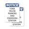 Signmission Fork Truck Parking And Charging Station OSHA Notice Sign, Plastic, 7in W x 10in L, 2PK OS-2PACK-NS-P-710-V-12880 - alternate 1